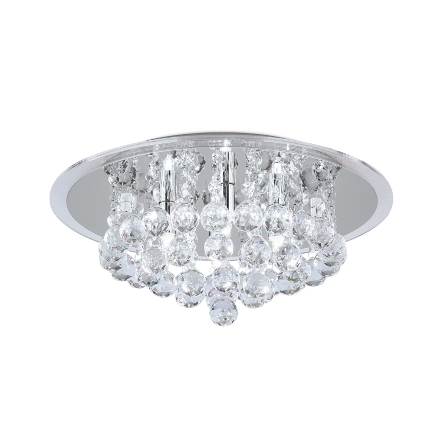 Plafonnier en cristal GLORIA 4xG9/40W/230V d. 38 cm transparent/chrome brillant