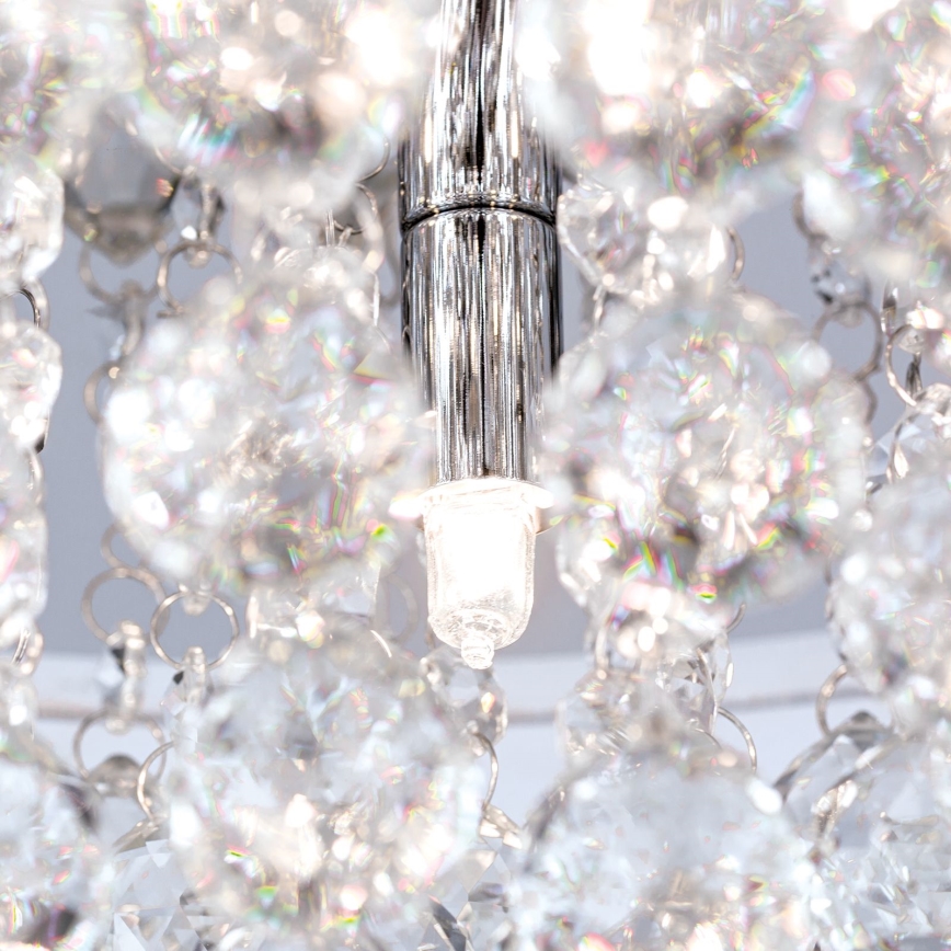 Plafonnier en cristal GLORIA 4xG9/40W/230V d. 38 cm transparent/chrome brillant