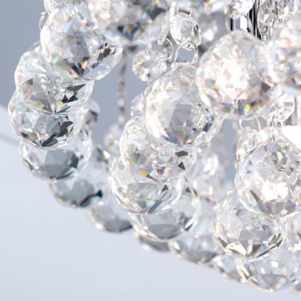 Plafonnier en cristal GLORIA 4xG9/40W/230V d. 38 cm transparent/chrome brillant