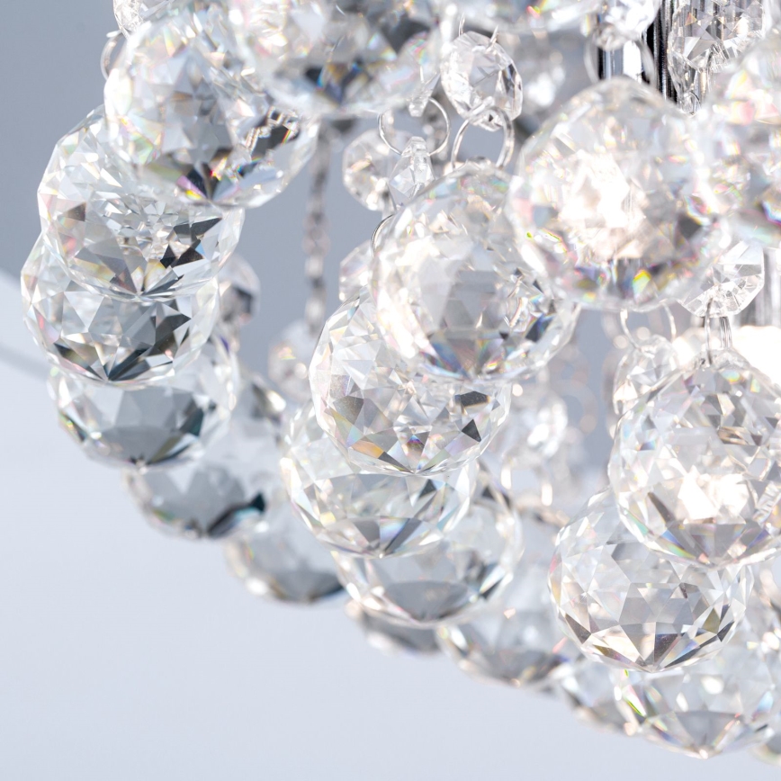Plafonnier en cristal GLORIA 4xG9/40W/230V d. 38 cm transparent/chrome brillant