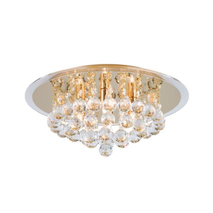 Plafonnier en cristal GLORIA 4xG9/40W/230V d. 38 cm doré