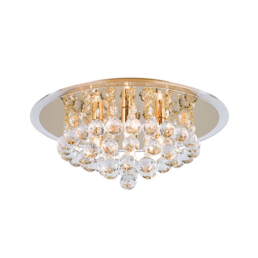 Plafonnier en cristal GLORIA 4xG9/40W/230V d. 38 cm doré