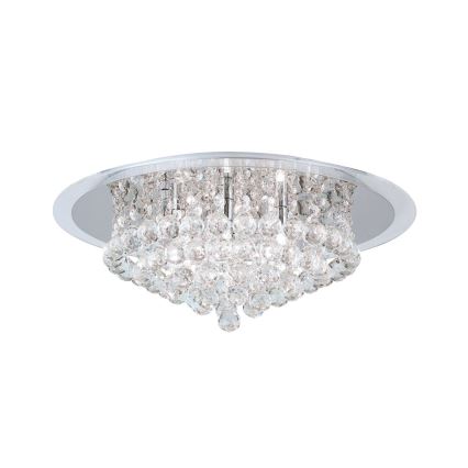 Plafonnier en cristal GLORIA 6xG9/40W/230V d. 50 cm transparent/chrome brillant