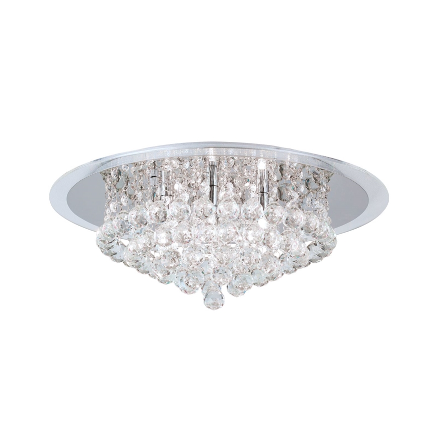 Plafonnier en cristal GLORIA 6xG9/40W/230V d. 50 cm transparent/chrome brillant