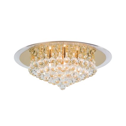 Plafonnier en cristal GLORIA 6xG9/40W/230V d. 50 cm doré
