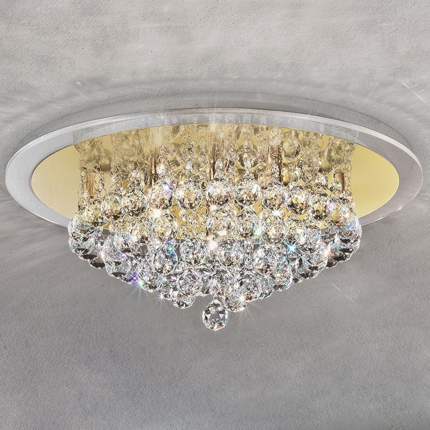Plafonnier en cristal GLORIA 6xG9/40W/230V d. 50 cm doré
