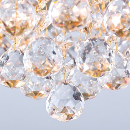 Plafonnier en cristal GLORIA 6xG9/40W/230V d. 50 cm doré