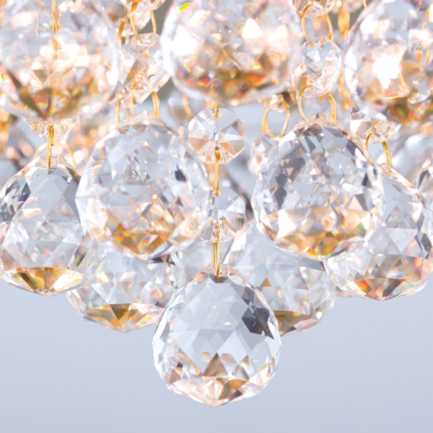 Plafonnier en cristal GLORIA 6xG9/40W/230V d. 50 cm doré