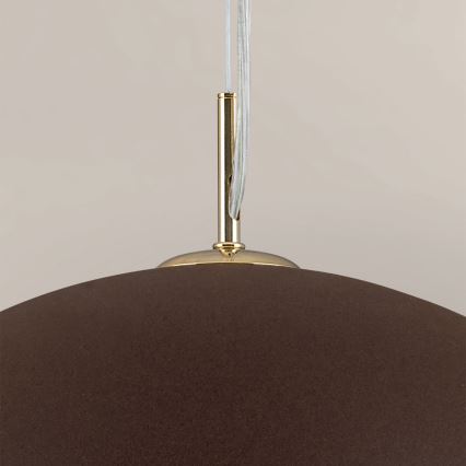 Suspension filaire ELIANO 1xE27/60W/230V d. 50 cm marron/doré