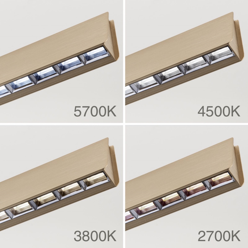 Suspension filaire à intensité variable TARA LED/44W/230V 2700/3800/4500/5700K doré
