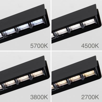 Suspension filaire à intensité variable TARA LED/44W/230V 2700/3800/4500/5700K noir