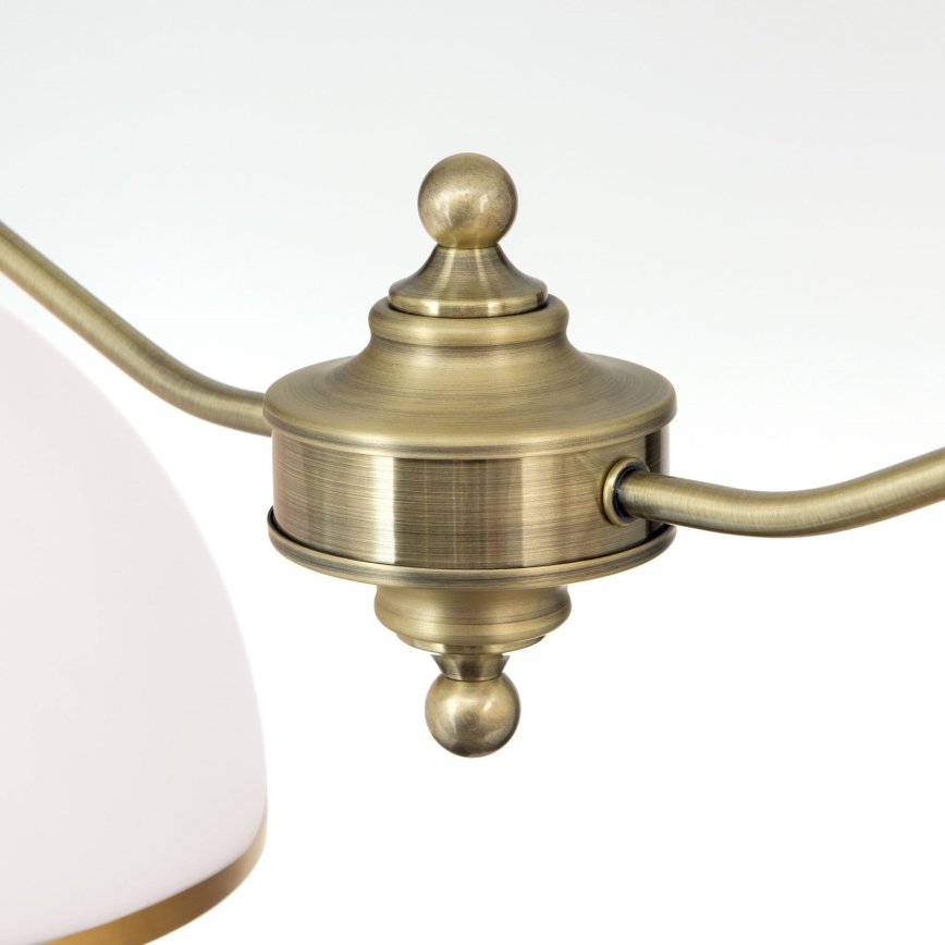 Suspension chaîne OLD LAMP 2xE27/40W/230V blanc/laiton