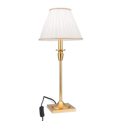Lampe de table FONSA 1xE27/60W/230V 61 cm blanc/doré