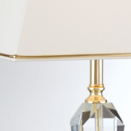 Lampe de table en cristal VERONIQUE 1xE27/60W/230V crème/doré