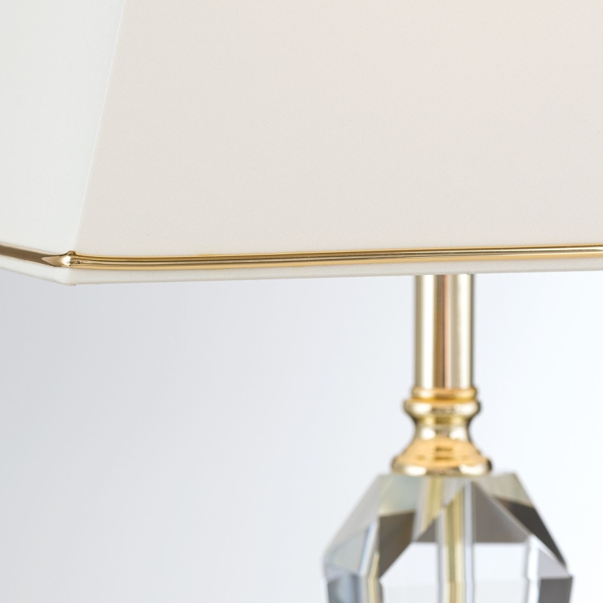 Lampe de table en cristal VERONIQUE 1xE27/60W/230V crème/doré