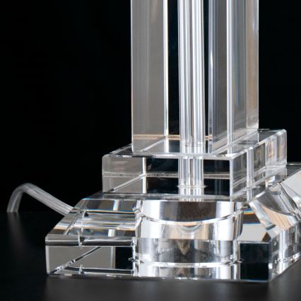 Lampe de table en cristal VERONIQUE 1xE27/60W/230V blanc/chrome