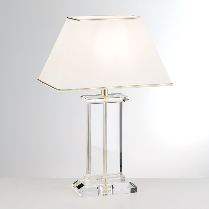 Lampe de table en cristal VERONIQUE 1xE27/60W/230V crème/doré