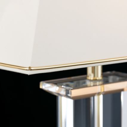Lampe de table en cristal VERONIQUE 1xE27/60W/230V crème/doré