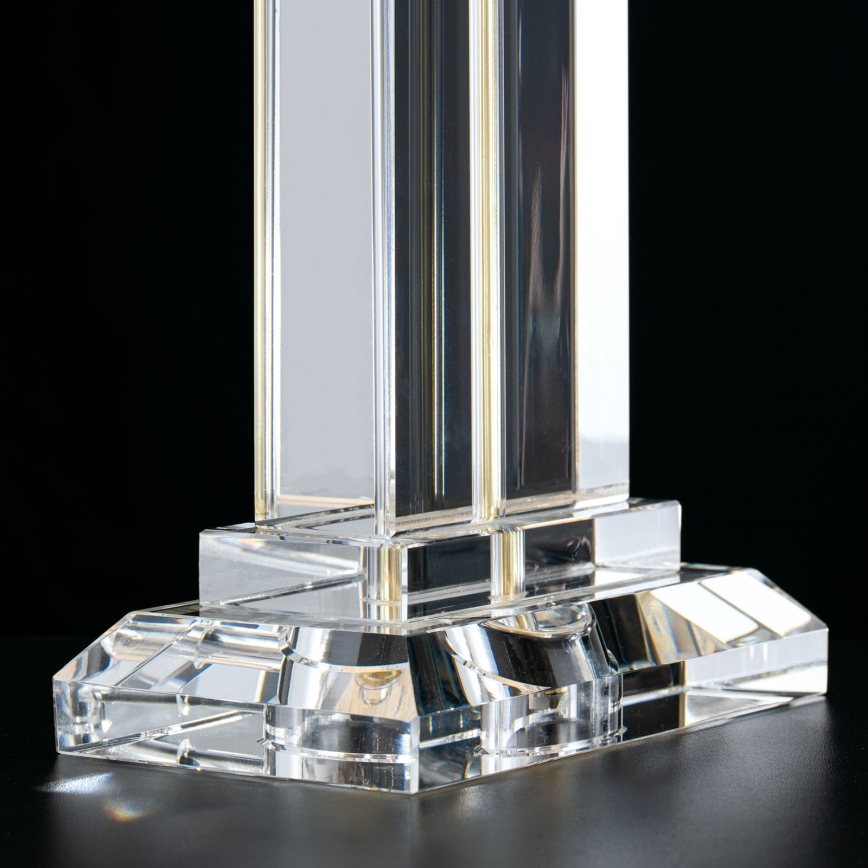 Lampe de table en cristal VERONIQUE 1xE27/60W/230V crème/doré