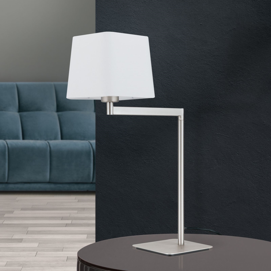 Lampe de table CARLTON 1xE27/40W/230V blanc/chrome mat