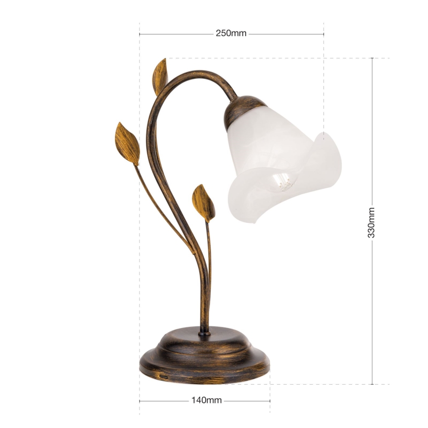 Lampe de table SISI 1xE14/40W/230V bronze/patine