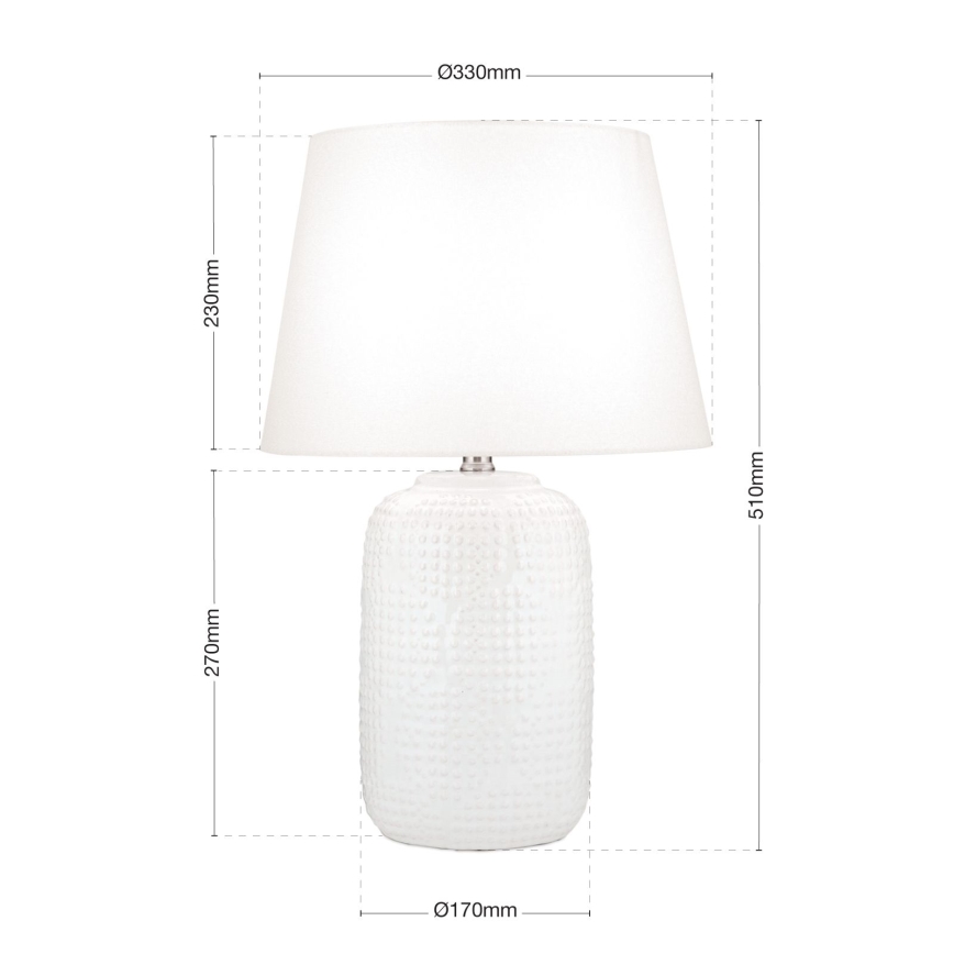 Lampe de table CORAL 1xE27/40W/230V céramique/blanc