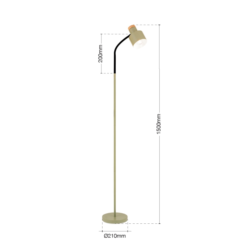 Lampadaire GILI 1xE27/40W/230V vert