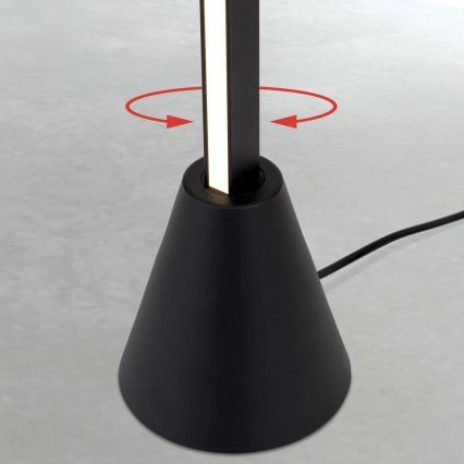 Lampadaire LED dimmable avec détecteur de mouvement SOJIE LED/26W/230V noir