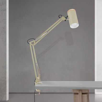 Lampe de table à pince GILI 1xE27/40W/230V verte