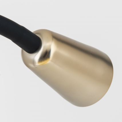 Lampe de bureau flexible à pince DOTTY 1xGU10/10W/230V laiton/noir