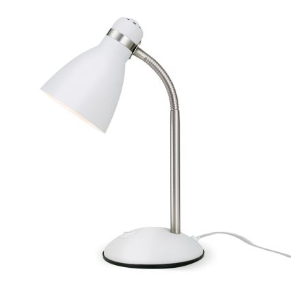 Lampe de bureau SCHOOL 1xE27/40W/230V blanche/chrome mat