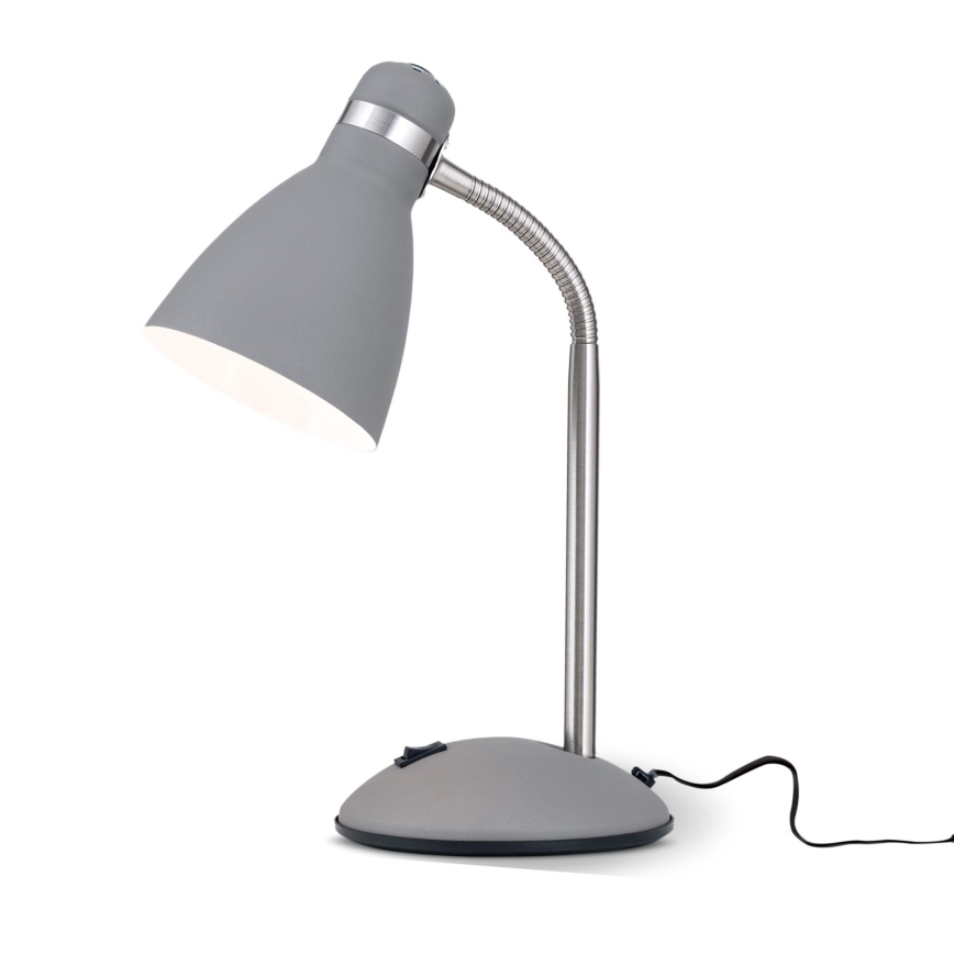 Lampe de bureau SCHOOL 1xE27/40W/230V gris/chrome mat