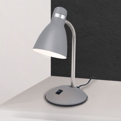 Lampe de bureau SCHOOL 1xE27/40W/230V gris/chrome mat