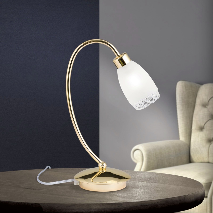 Lampe de table CARLA 1xG9/28W/230V dorée