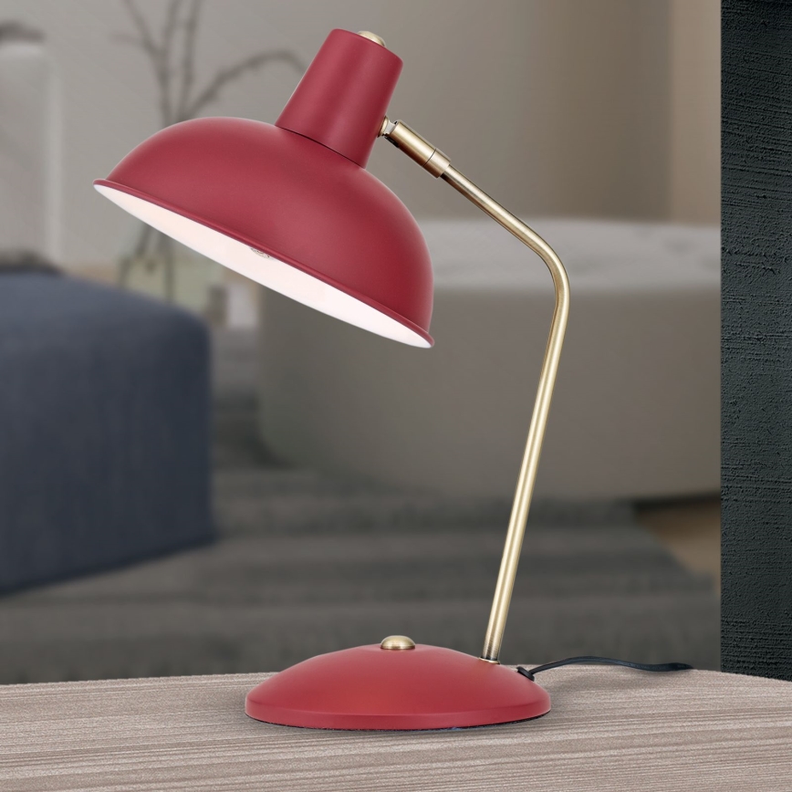 Lampe de table FEDRA 1xE14/40W/230V rouge/laiton