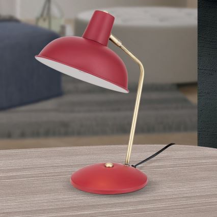 Lampe de table FEDRA 1xE14/40W/230V rouge/laiton