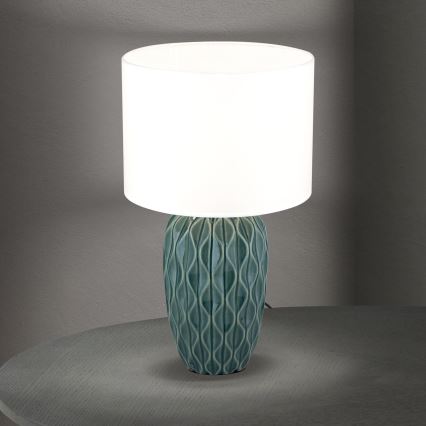 Lampe de table TORTUGA 1xE27/40W/230V vert/blanc