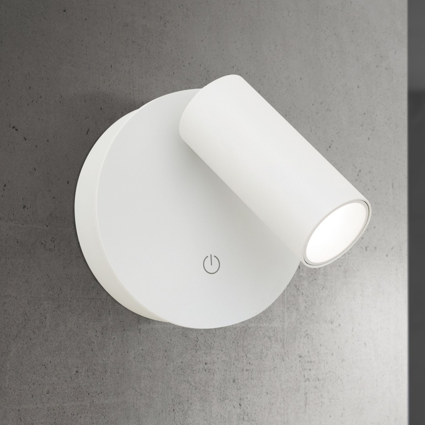 Spot mural tactile LED dimmable rechargeable LUXY LED/1W/5V 2200 mAh 2700/3000/4000K blanc