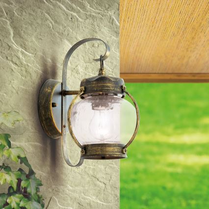 Applique murale extérieure TAVERNA 1xE27/60W/230V IP23 bronze/patiné