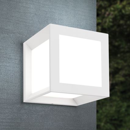Luminaire d'extérieur HENRY 1xE27/15W/230V 16x16 cm IP44 blanc