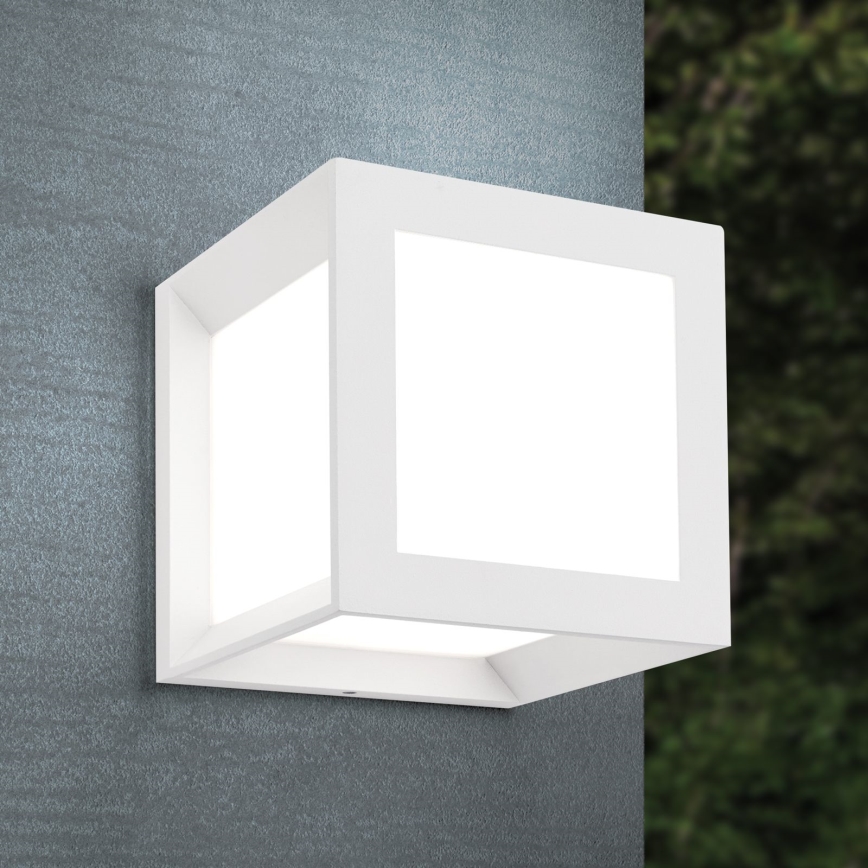 Luminaire d'extérieur HENRY 1xE27/15W/230V 16x16 cm IP44 blanc