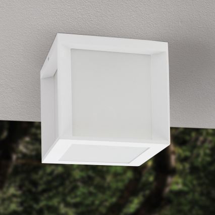 Luminaire d'extérieur HENRY 1xE27/15W/230V 16x16 cm IP44 blanc