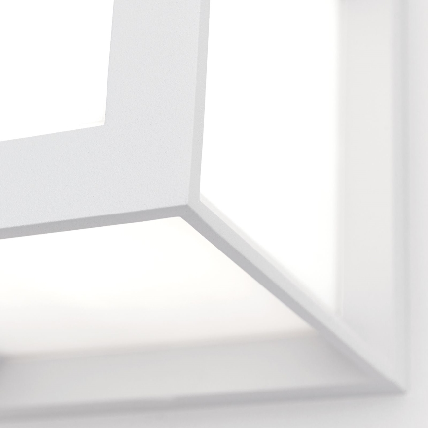 Luminaire d'extérieur HENRY 1xE27/15W/230V 16x16 cm IP44 blanc