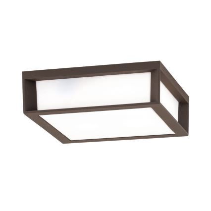 Luminaire extérieur HENRY 2xE27/15W/230V 26x26 cm IP44 marron