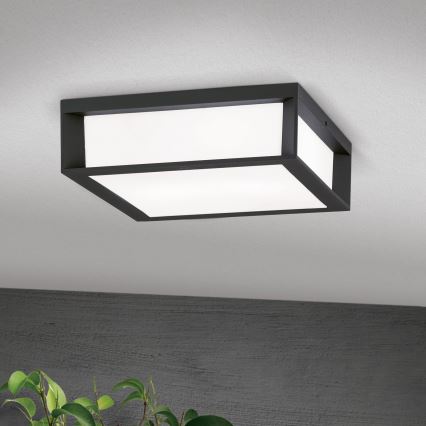 Luminaire d'extérieur HENRY 2xE27/15W/230V 26x26 cm IP44 anthracite