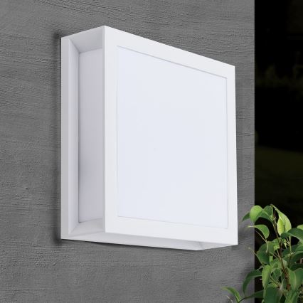 Luminaire d'extérieur HENRY 2xE27/15W/230V 26 x 26 cm IP44 blanc