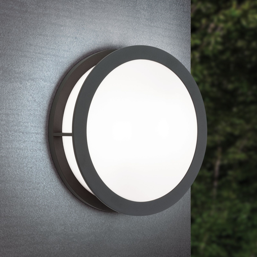 Luminaire d'extérieur HENRY 2xE27/15W/230V diam. 30 cm IP44 anthracite