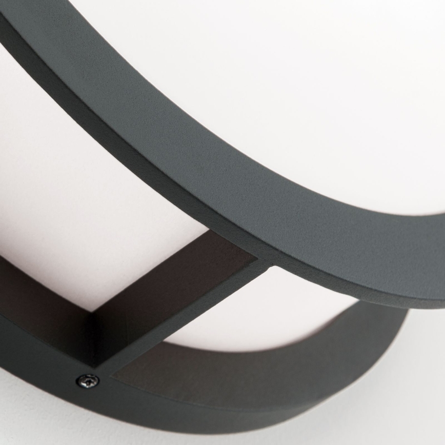 Luminaire d'extérieur HENRY 2xE27/15W/230V diam. 30 cm IP44 anthracite