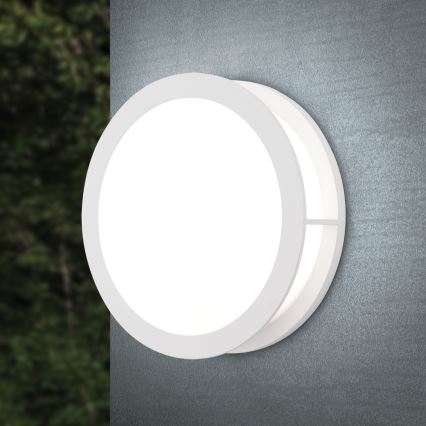 Luminaire d'extérieur HENRY 2xE27/15W/230V Ø 30 cm IP44 blanc