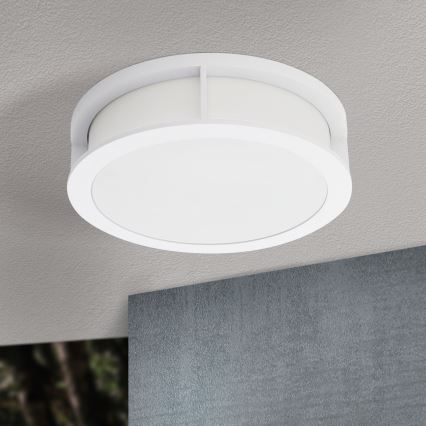 Luminaire d'extérieur HENRY 2xE27/15W/230V Ø 30 cm IP44 blanc